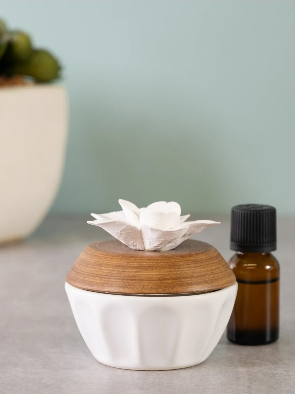 Sophrette Botanical Diffuser Ceramic Essential Oil Wicking Diffuser. NEW ❤️